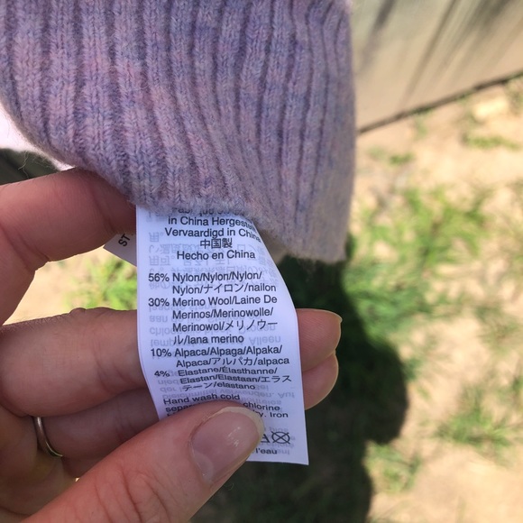 Madewell Payton Pullover Merino Wool Alpaca Blend Heather Lilac Sweater - Picture 9 of 10